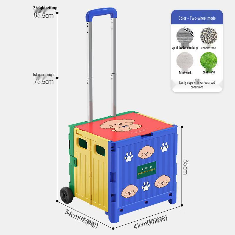DIANA Folding Portable Utility Cart with Tabletop