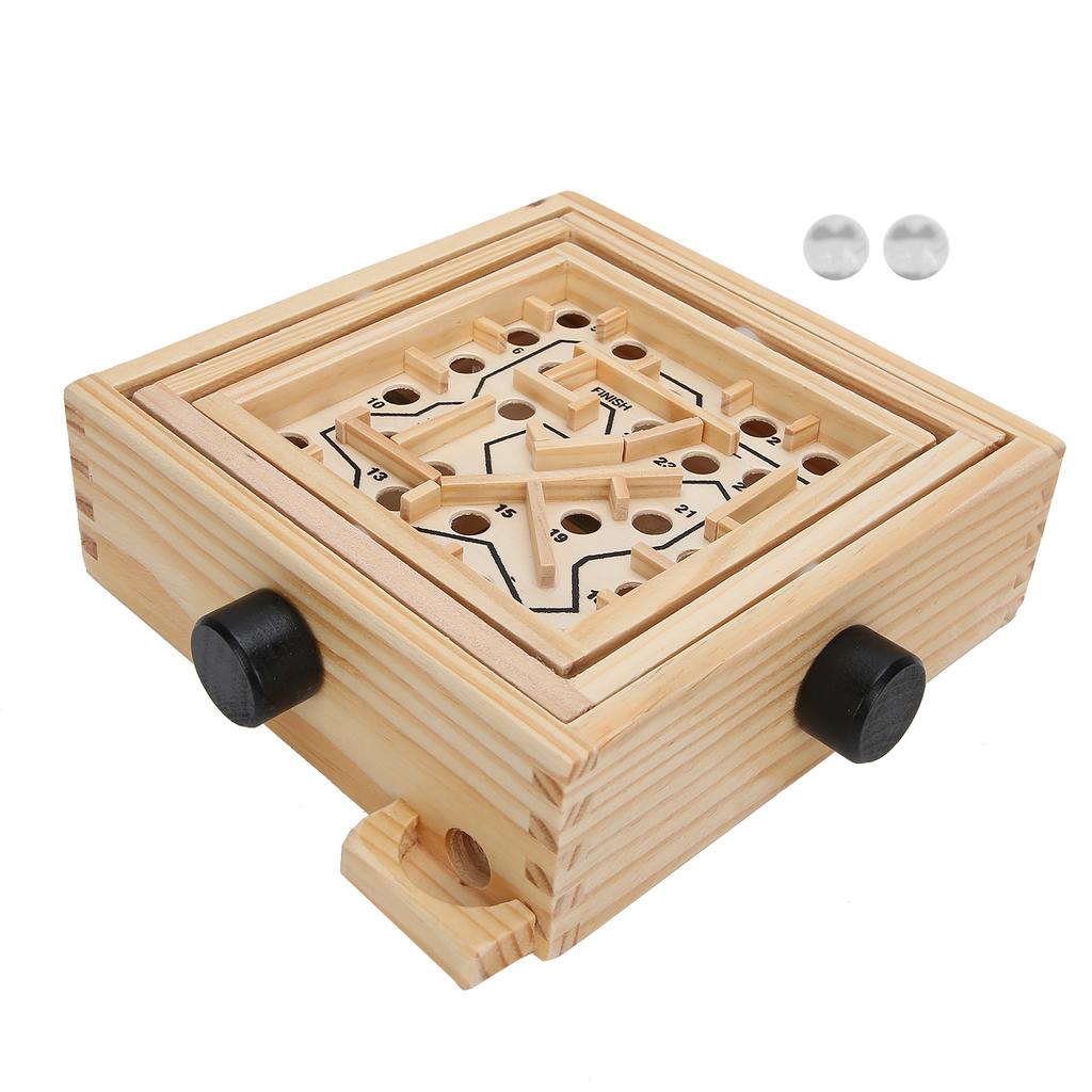 Wooden Maze Puzzle Toy Balances Board Improve Concentration Educational Table Maze Game