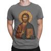 Icona Greco-Ortodossa di Gesù Cristo Divertente Maglietta 100% Cotone Top di Gesù Magliette Per Unisex