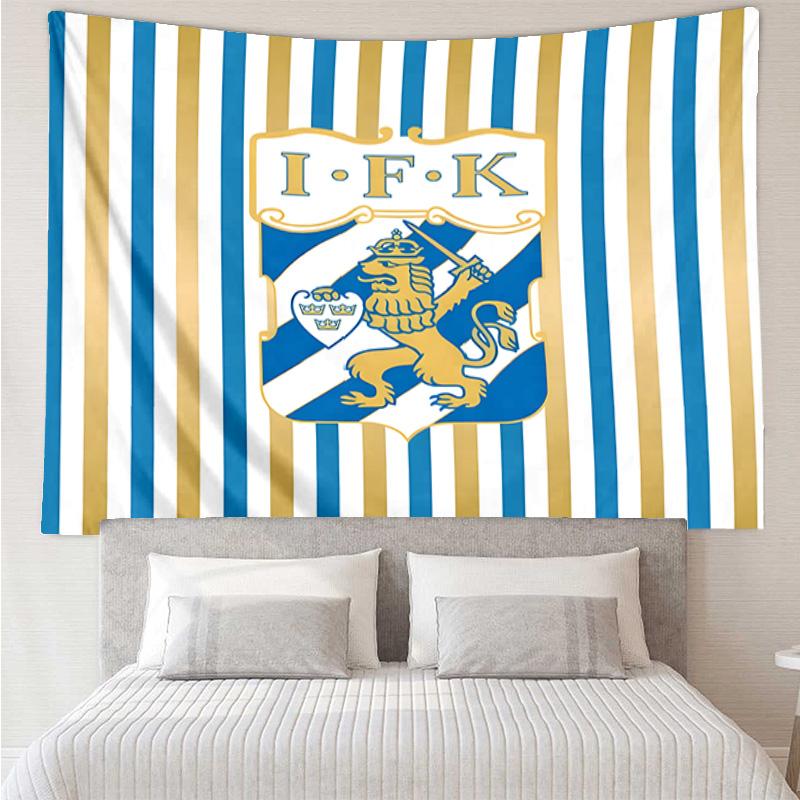 IFK Göteborg Wandteppich für Schlafzimmer, Wohnzimmer, Spielzimmer, Dekorations-Kunstzimmer Wandteppich Feiertags- und Geburtstagsgeschenke