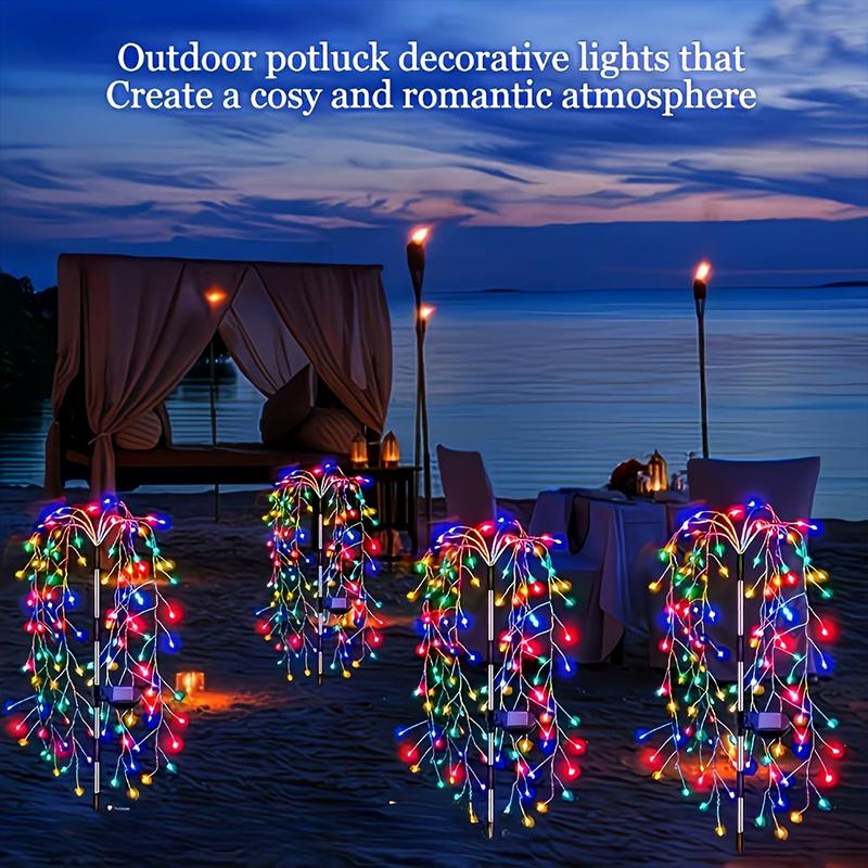 200/100LED Outdoor LED Fairy Lights Garden Path Decor Garland Tree Solar Lights for Balcony Patio Party Street Lawn Lamp