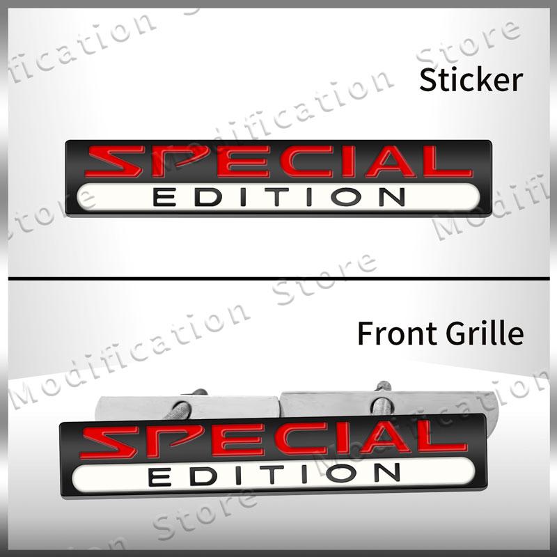 

Auto Universal Car Styling Special Edition Logo Chrome Metal Front Grill Emblem Sticker Rear Trunk Side Fender Badge Accessories Stickers