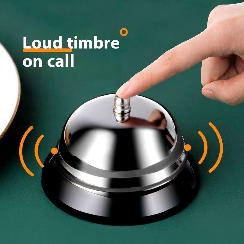 Kitchen Tool Stainless Steel Food Service Call Bell Restaurant Bar Dish Delivery Bell Desktop Answer Bell Restaurant Supplies