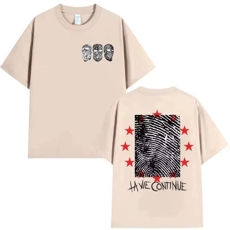 

2026 Summer Rapper La Vie Continue Maes Tour T-shirt Punk Retro Style Short Sleeve T-shirt Hip-hop Costume Unisex XXXXL