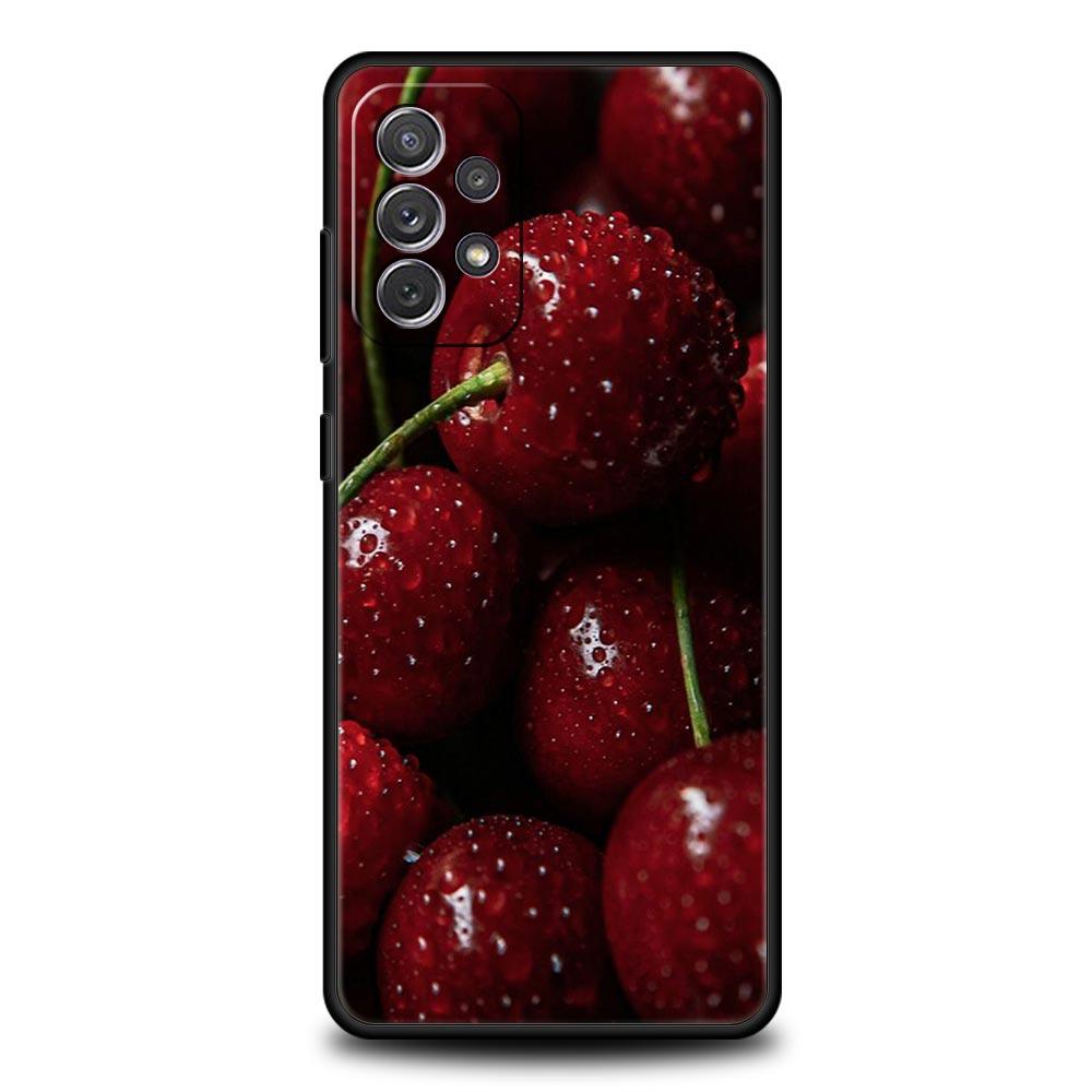Kirschen Kirschfrucht Handyhülle Für Samsung Galaxy A17 A07 A55 A35 A25 A15 A05 A33 5G A31 A23 A21s A13 A41 A73 A53 A51 A71Abdeckung