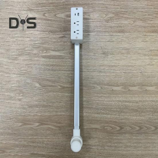 Elektros lizdo ilgiklis su USB-A/USB-C/AC lizdais, reguliuojamas, pasukamas, nešiojamas, įjungiamas maitinimo lizdo plėtiklis