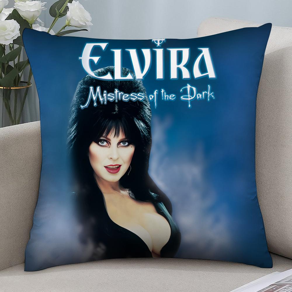 E-Elvira Mistress Of The Dark Pillow Case 3D Print Polyester Fiber 45*45Cm Home Sofa Throw Pillow Cover Decoration Festival Gift