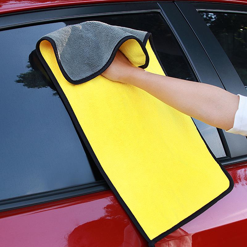 10Pcs Soft Car Microfiber Cleaning Towels Double Layer Drying Towel Car Care Cloth Detailing Washing Towels Car Cleaning Tools