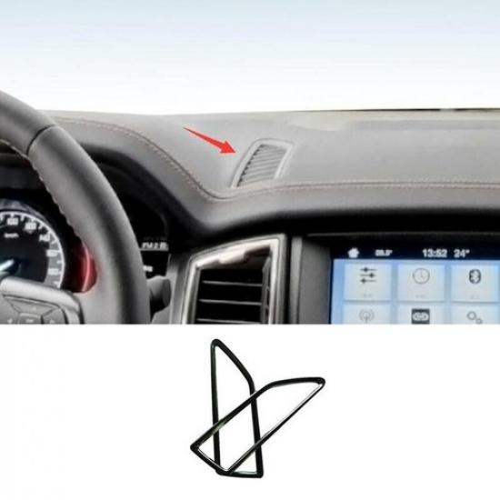 Upper Air Outlet Dashboard 2015- For Ford Ranger 2PCS Vent Trim Black Steel