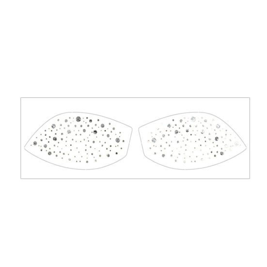 Metallic Eye Tattoo Stickers, Waterproof Temporary Freckle Decals, Sparkling Foil Eye Makeup for Festival Party, Glitter Face Art