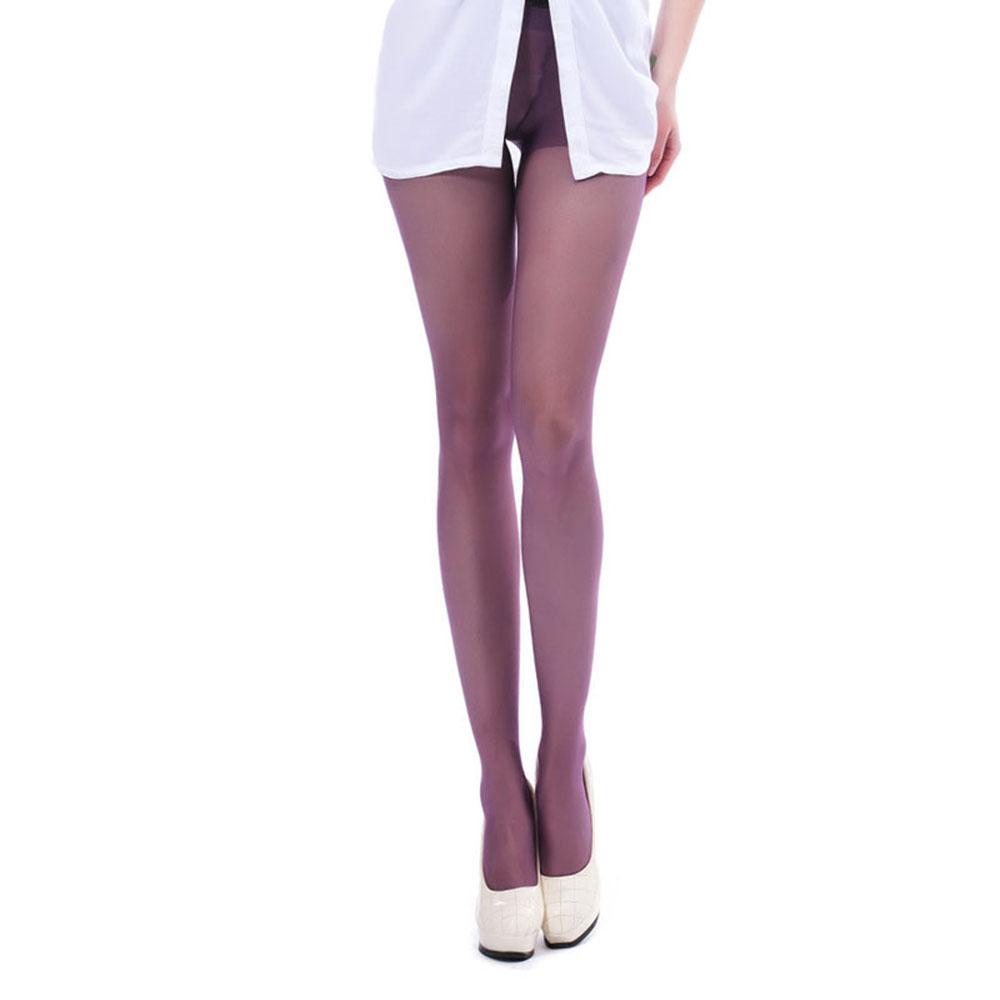 Sexy Purple Opaque Women'S Pantyhose Nylon Seamless Tights Stockings Hosiery For Office Lady Spring Autumn Comfort