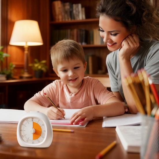 Yousheng Kids Rechargeable Visual Timer 60 Minutes Countdown Adjustable Volume Alarm Silent Pomodoro Timer Focus Enhancing Timer