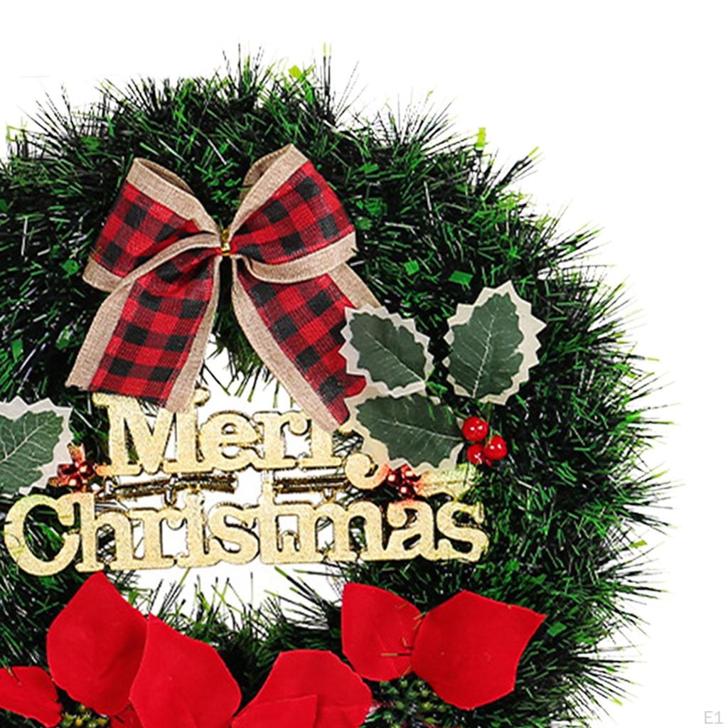 Artificial Christmas Wreath ,Winter Holiday Garland Decoration Xmas for Front Door
