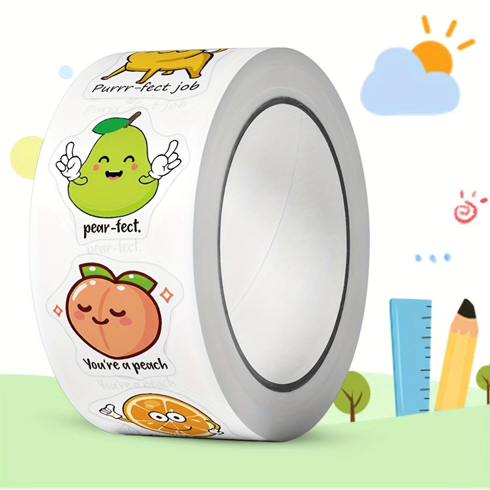 Fun Animal Reward Stickers | Colorful Food-Themed Designs with Motivational Phrases for Stationery, Laptops, Notebooks, Gift Sealing & Decoration