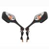 1 Pair Motorcycle Rear View Mirror Angle Adjustable Mirrors With Led Turn Signal Compatible For  Cbr1000rr 2008-2012