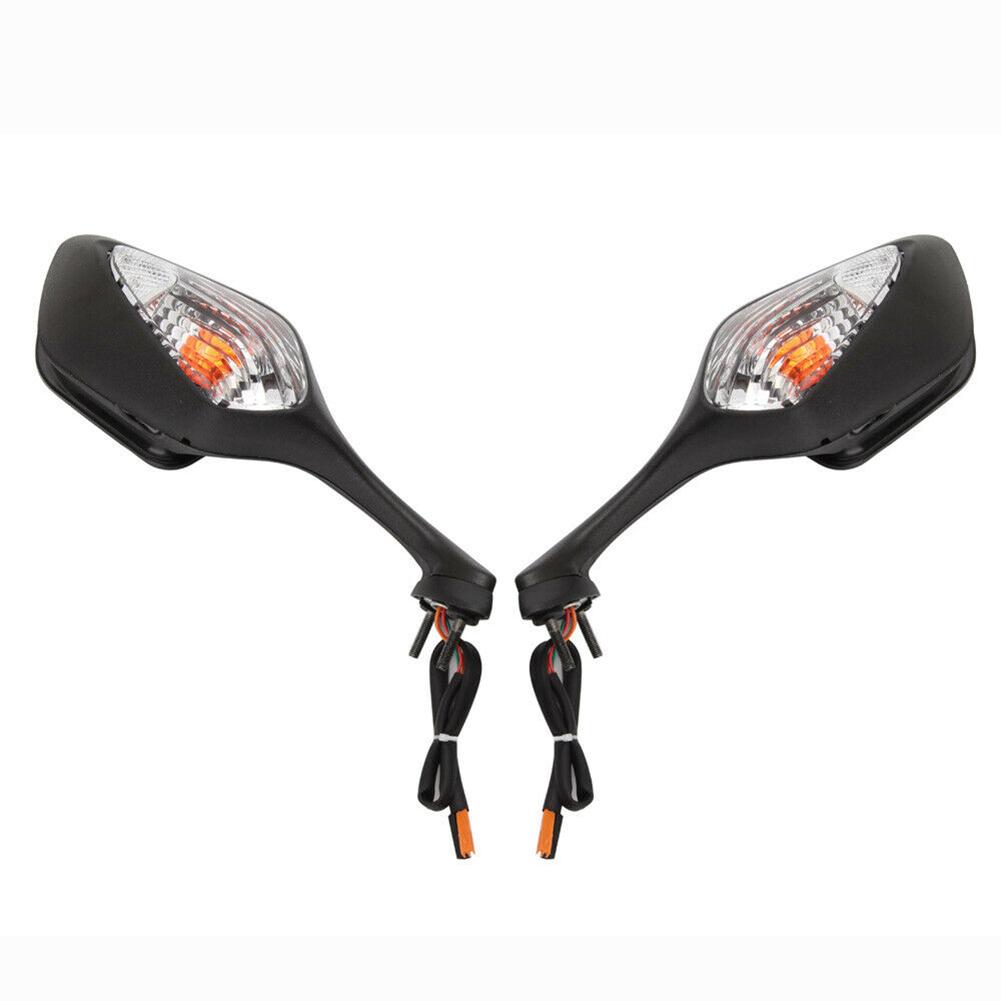 1 Pair Motorcycle Rear View Mirror Angle Adjustable Mirrors With Led Turn Signal Compatible For  Cbr1000rr 2008-2012