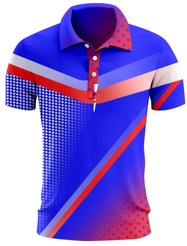 Men's Polo Shirts Golf Shirt Button Up Breathable Quick Dry Moisture Wicking Short Sleeve Man