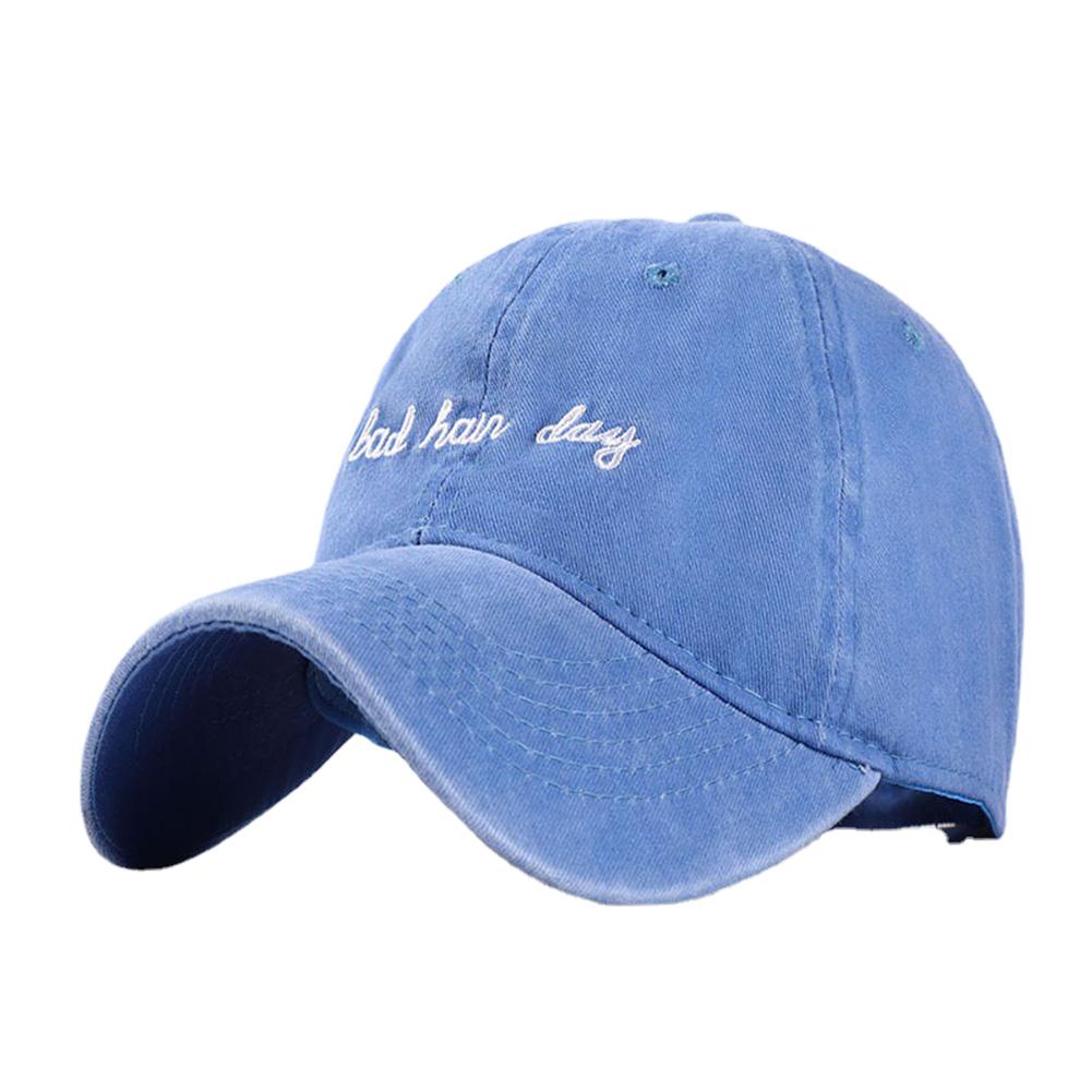 Baseball Cotton Wash Stitching Stitched Embroidered Alphabet Day Hair Bad Fashionable Trendy Caps Hip Hop Urban Street Style Outdoor Adjustable Trendy