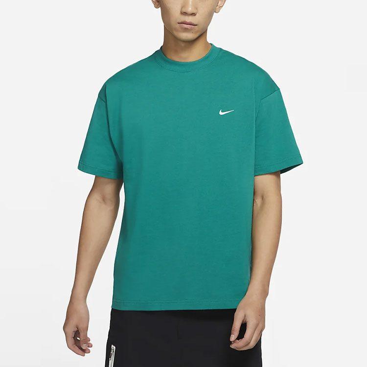 Nike T Shirts Men's Green Crew Neck Moderate Straight Fit DA0321-340