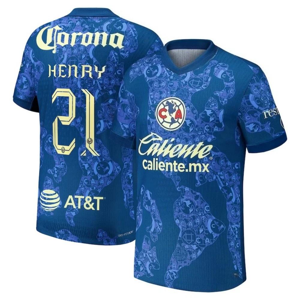 Sommerliches Neues Schnelltrocknendes und Atmungsaktives Hemd für Freizeit-Sport und T-Shirt Club America Trikot für Damen und Herren. 4XL braun