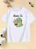 Kawaii Dinosaur Cartoon Funny T Shirts Short Sleeve Kids Childrens Tshirt Boys Girls Summer Spring Casual Top Tee Shirt