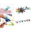30 Pcs 2 Inch 10 Different Random Colors Chip Clips, PVC Coating High Elasticity Strength Clothes P, Food Clips and Bag Clips