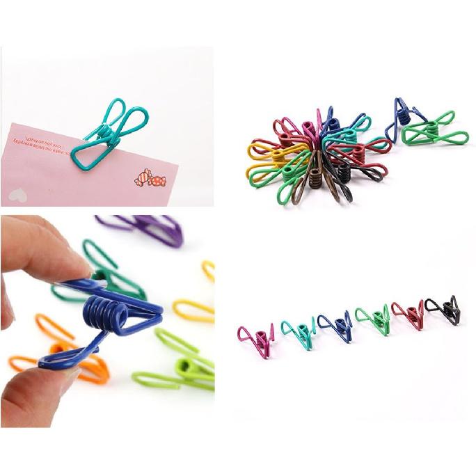 30 Pcs 2 Inch 10 Different Random Colors Chip Clips, PVC Coating High Elasticity Strength Clothes P, Food Clips and Bag Clips