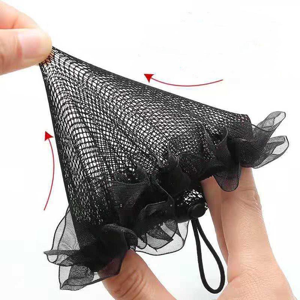 Lace Adjustable Elastic Girls Drawstring Snoods Hair Holder Ballet Bun Hair Nets Ponytail Holder