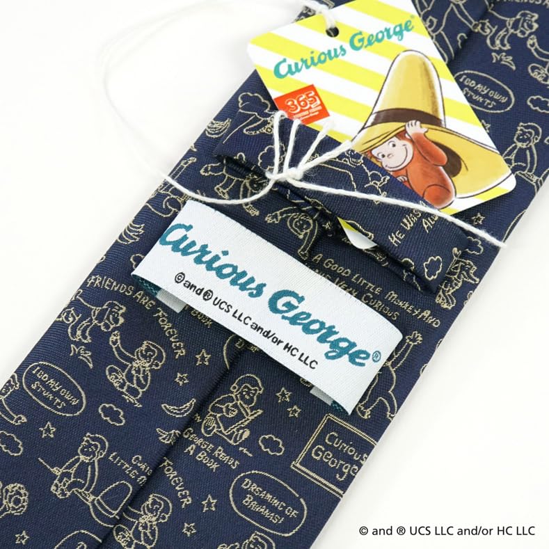 Curious George Tie UND49161 Dark Navy Party Tie Character Gift