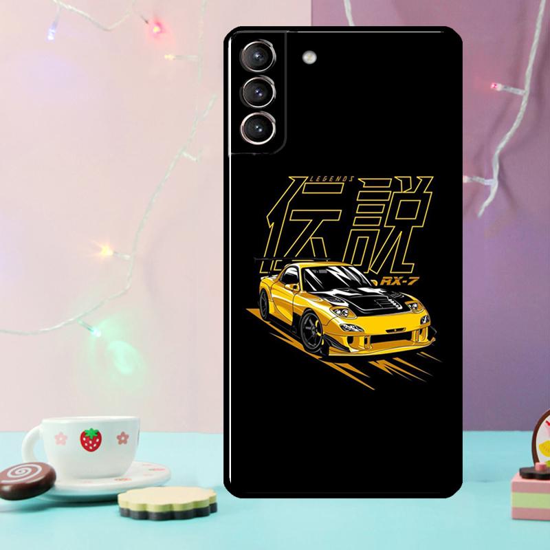 Sports Car JDM Drift Phone Case For Samsung Galaxy S24 Ultra S20 S21 S22 S23 S25 Ultra S9 S10 Plus S24 FE Cover