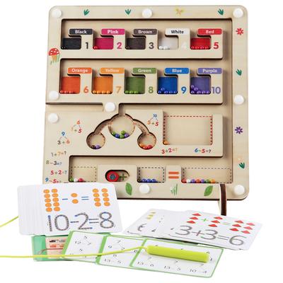 Montessori ordinamento dei colori giocattoli matematici per bambini penna magnetica giochi con perline mobili apprendimento aritmetico formazione motoria fine giocattoli educativi