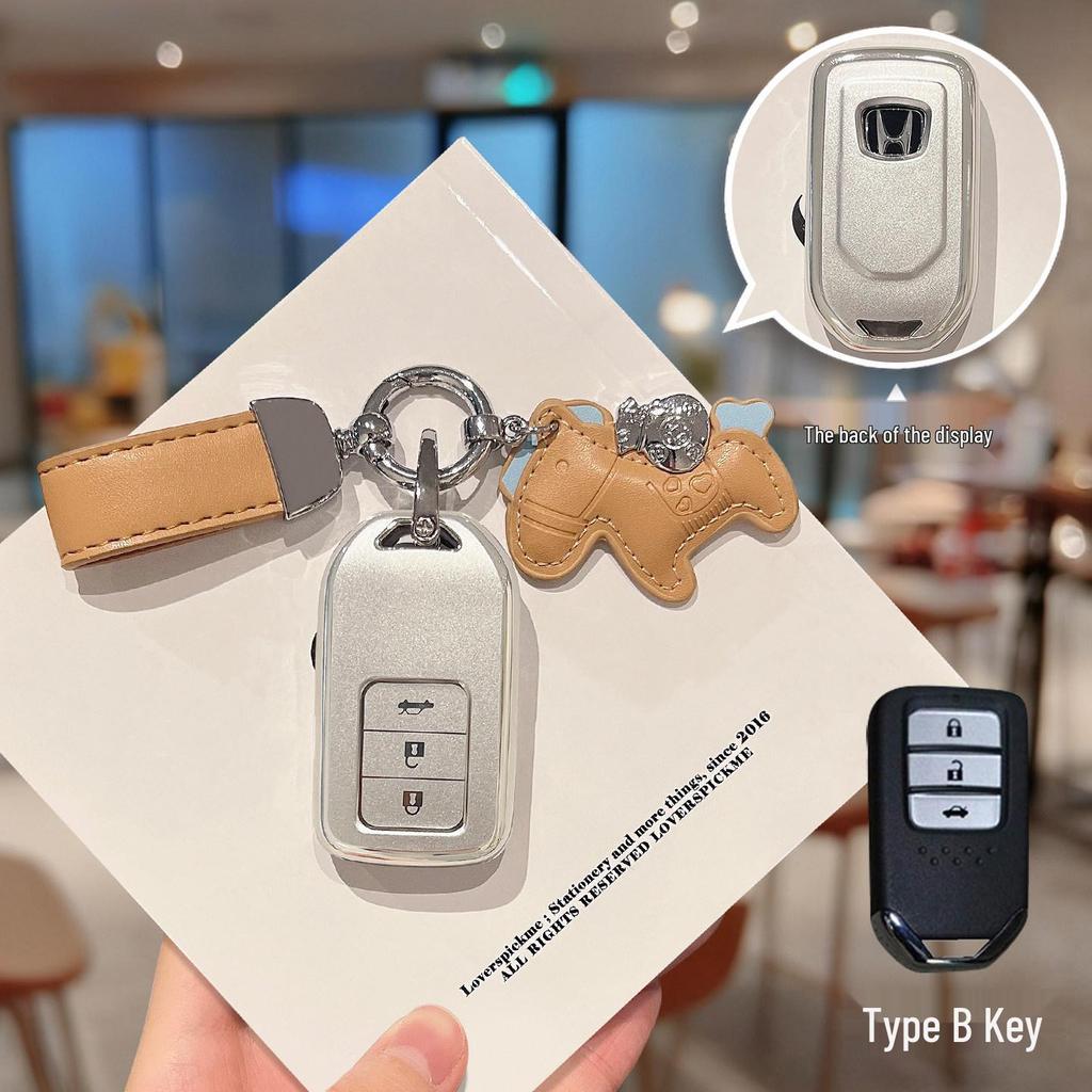 Honda Key Case for 10th Gen Civic, Accord, CRV, Vezel, HR-V, Crown, Road Style, and Lingpai.