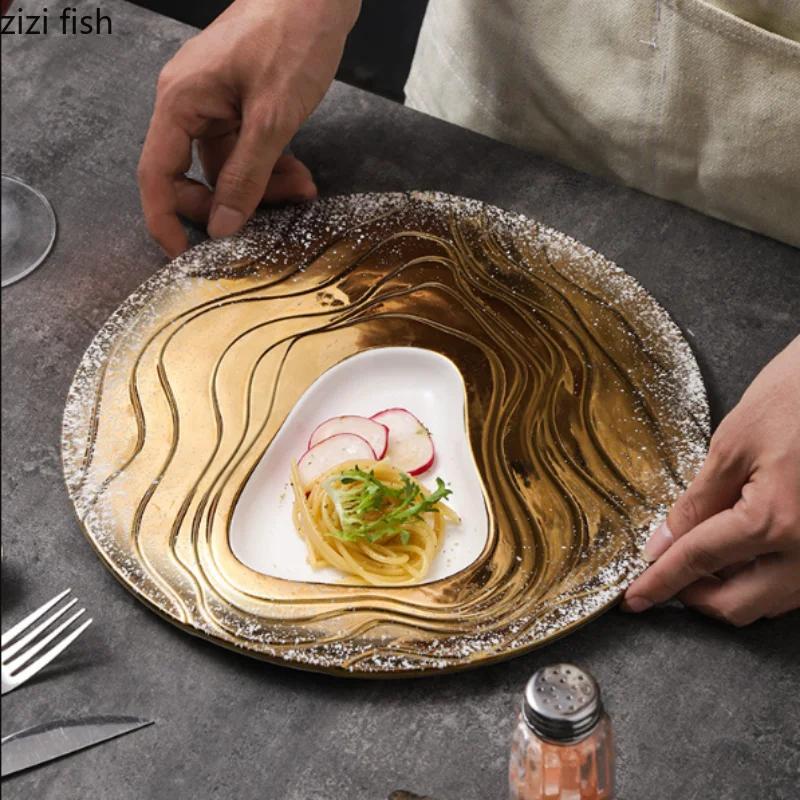 Frosted Ceramic Dining Plate Western Style Steak Plate Fruit Dish Salad Bowl Sushi Plates Dessert Plates Dim Sum Dish Snack Tray