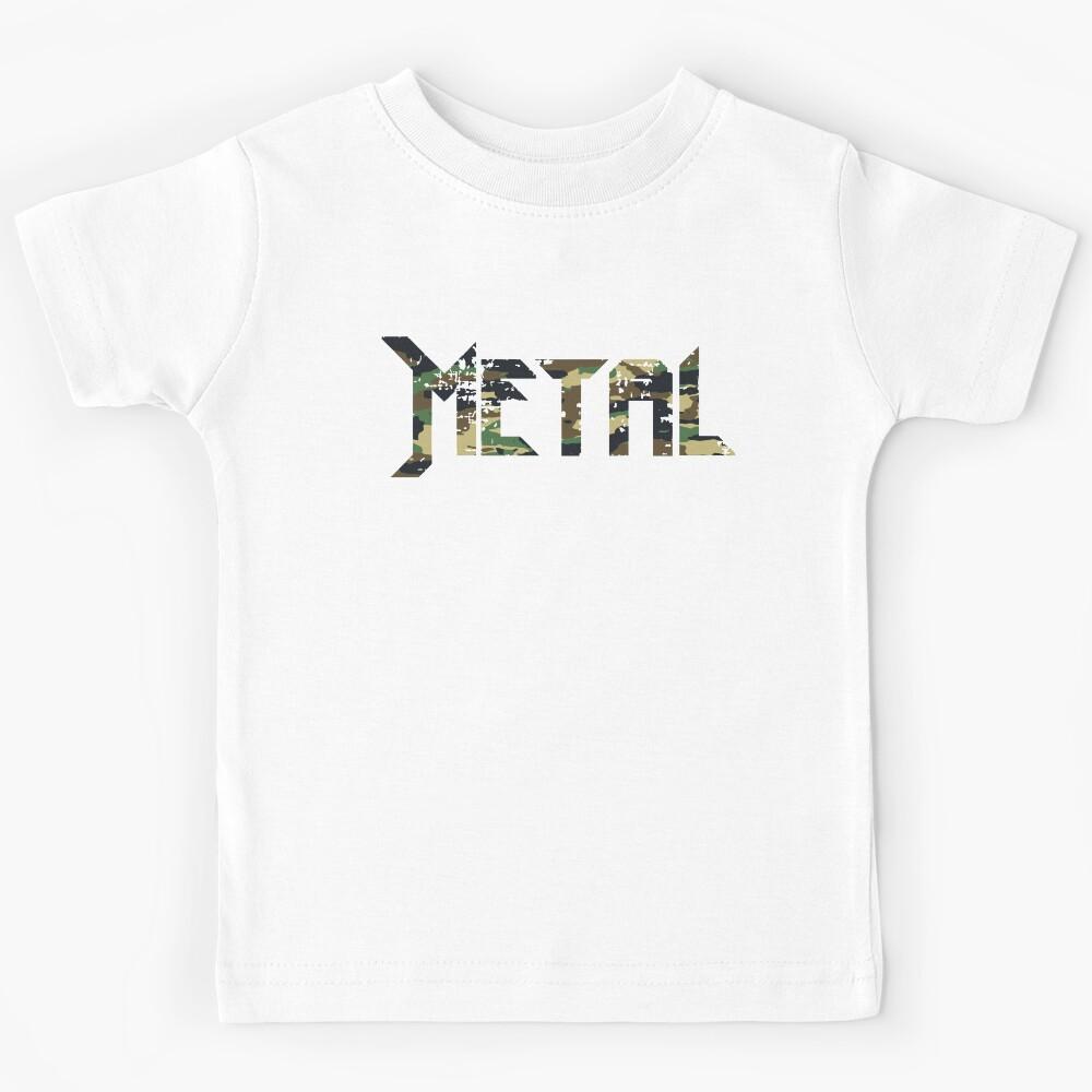 Metal font music design Kids T-Shirt 140