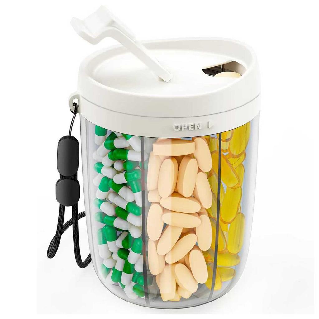 PULIV Portable Supplement and Pill Dispenser Bottle