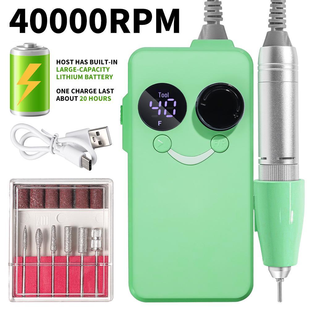 

Rechargeable BY02 Nail Drill 40000 RPM - Portable Manicure & Nail Remover Machine зелёный
