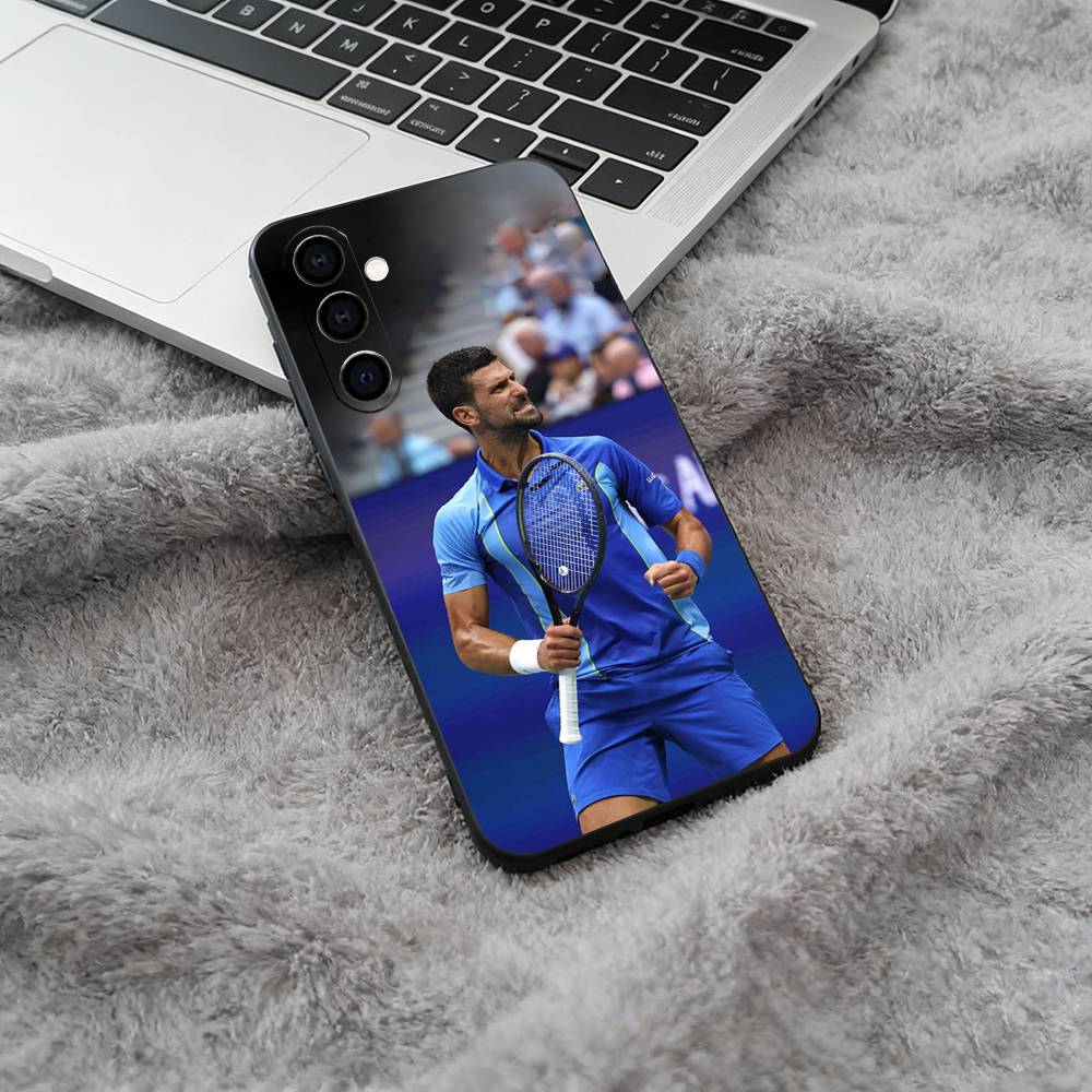 Novak Djokovic-Tennis Black Soft Silicone Phone Case for Samsung Galaxy A73, A71, A72, A70, A53, A52, A51