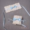 Handmade Sweet Lolita Hair Accessory Set - Lace Bow Clip Headband Tea Party Style