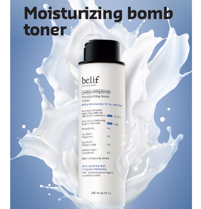 belif Moisturizing Bomb Toner 200ml Deep Hydration Moisture Toner
