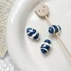 1Pc Stripe Painted Cute Small Fish Beads Charms Ceramic Spacer Loose Beads For Jewelry Making Diy Bracelet Accessories