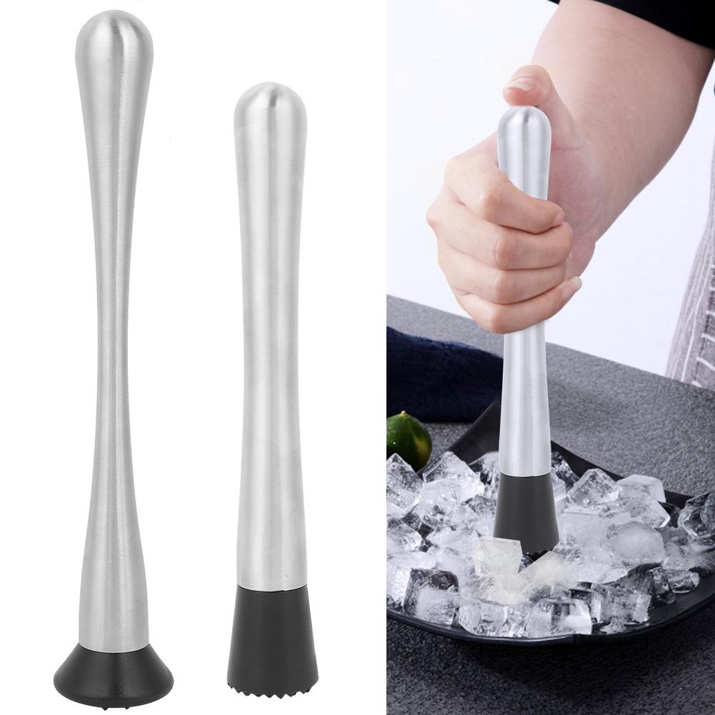 Stainless Steel Ice Crushing Rod Mixer Shaker Cocktail Muddler Barware Kitchen Tools For Family Kitchens Bars Restaurants