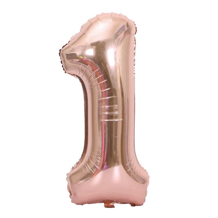 Hot Selling 40 Inch Aluminum Film Balloons Gold Silver Number Balloon for Wedding Party Birthday Decoration