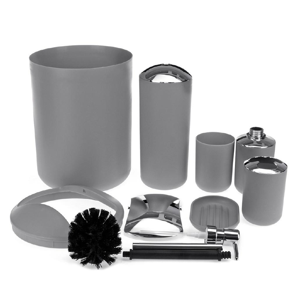 6 In 1  Bathroom Wash Set Bathroom Plating Six Sets of Soap Dispenser/Toothbrush Holder/Glass/Soap Box Bathroom Supplies
