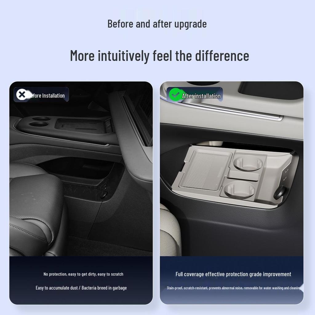 Nissan NX8 Center Console Lower Storage Box for 26 Models - Multifunctional Glasses Holder and Car Modification Accessory