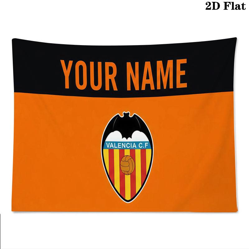 Custom Name,Valencia CF Wall tapestry, aesthetic printed fabric blanket, suitable for bedroom, living room, and home decor.