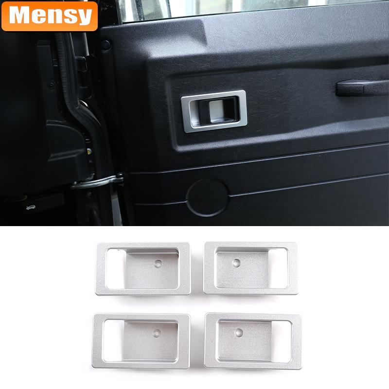 For Land Rover Defender 90 110 130 2004-2019 Aluminum Alloy Car Door Lock Pin Inner Handle Frame Decoration Cover Car Accessory