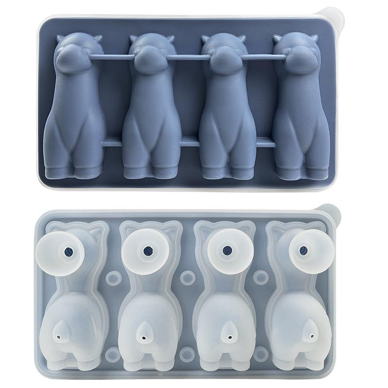 3D Alpaca Ice Cube Mold, Ice Cube Tray With Funnel With Funnel For Cocktails, Bourbon,Brandy, Whiskey Gifts For Men