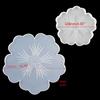 Flower Shape Coaster Mold with Sunlight Edges Fruit Tray Silicone Epoxy Casting Mold for Resin DIY Jewelry Plate Trinket