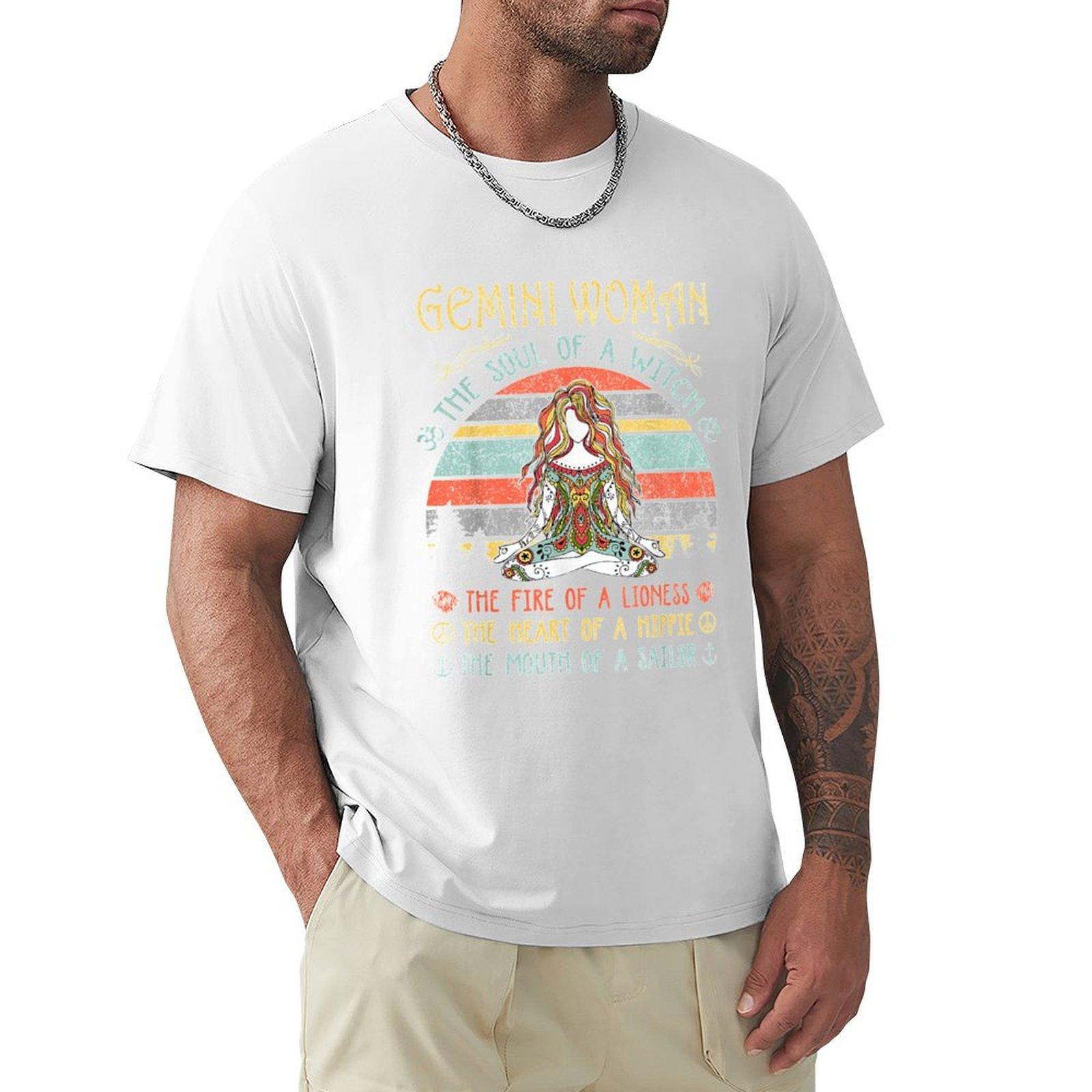 Gemini Woman The Soul Of A Witch Vintage Birthday TShirt54 TShirt summer tops men graphic t shirts S