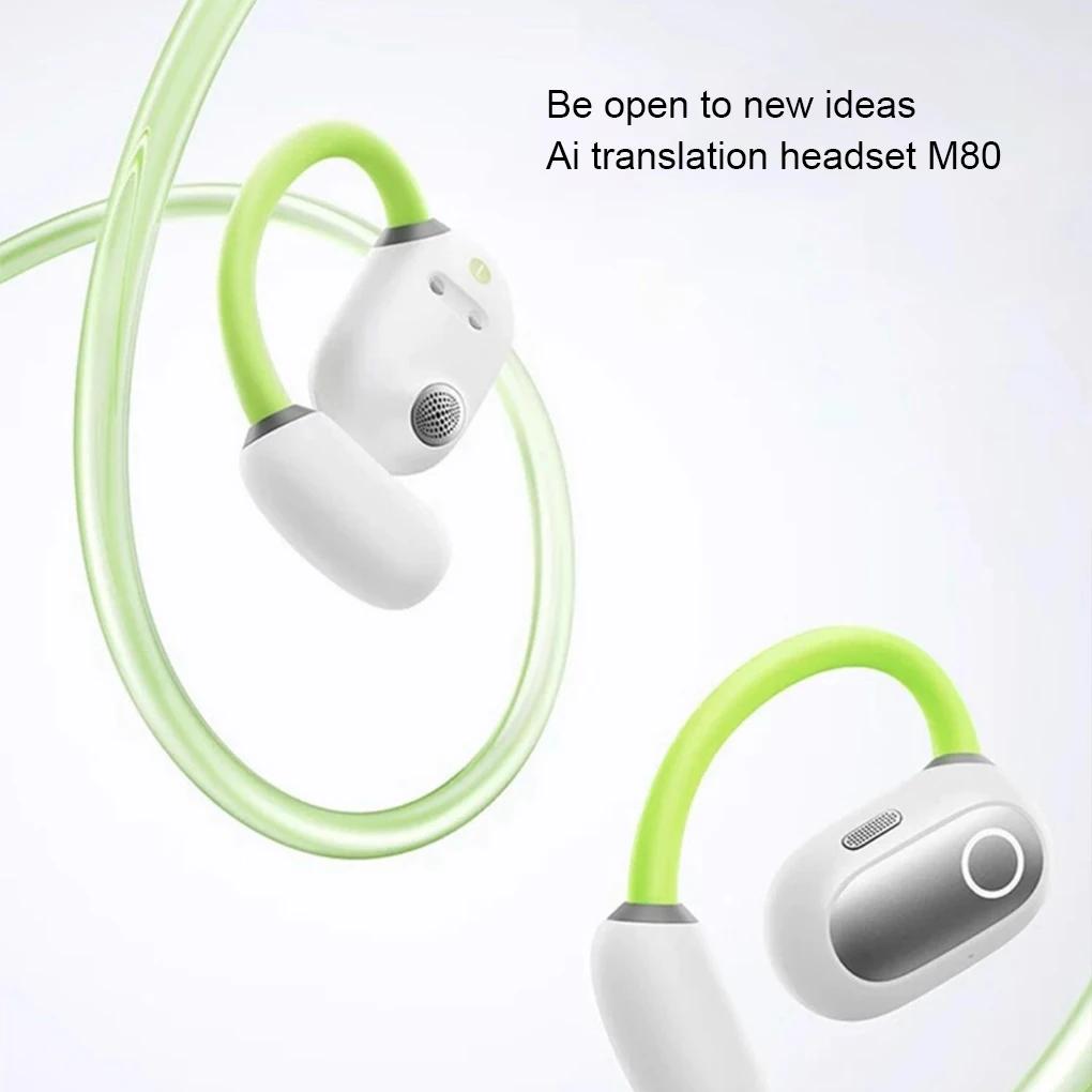 Căști cu traducere inteligentă, traducere AI în 144 de limbi, căști cu anulare a zgomotului, traducere instantanee Bluetooth 5.3